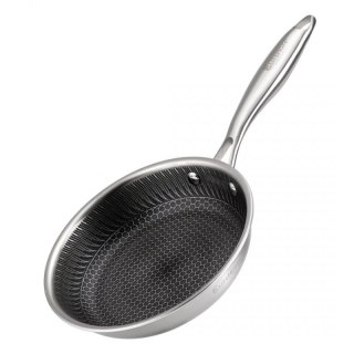 PATELNIA STALOWA 20cm Z POWŁOKĄ PLASTER MIODU E-7545 Elitehoff