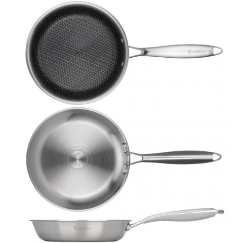 PATELNIA STALOWA 22cm Z POWŁOKĄ PLASTER MIODU E-7546 Elitehoff