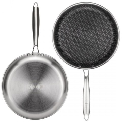 PATELNIA STALOWA 26cm Z POWŁOKĄ PLASTER MIODU E-7548 Elitehoff