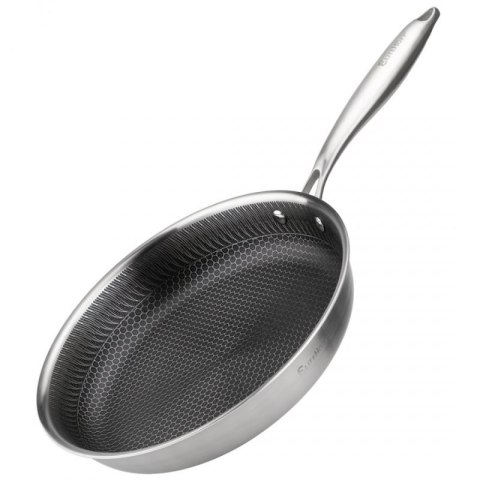 PATELNIA STALOWA 28cm Z POWŁOKĄ PLASTER MIODU E-7549 Elitehoff