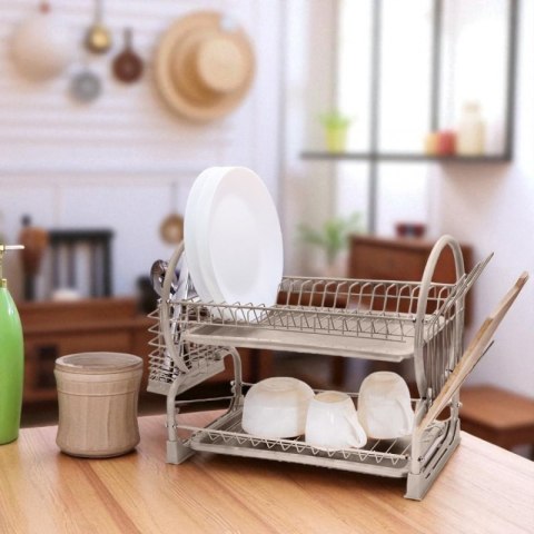 SUSZARKA DWUPOZIOMOWA DO NACZYŃ Z OCIEKACZEM I TACĄ 4029 Brunbeste