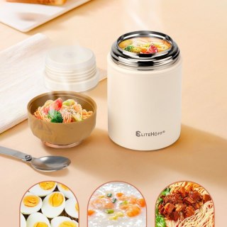 TERMOS OBIADOWY 500ml Z MISKĄ I SKŁADANĄ ŁYŻKĄ E-8250 Elitehoff