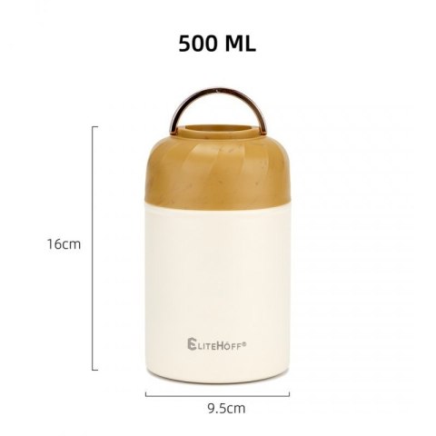 TERMOS OBIADOWY 500ml Z MISKĄ I SKŁADANĄ ŁYŻKĄ E-8250 Elitehoff