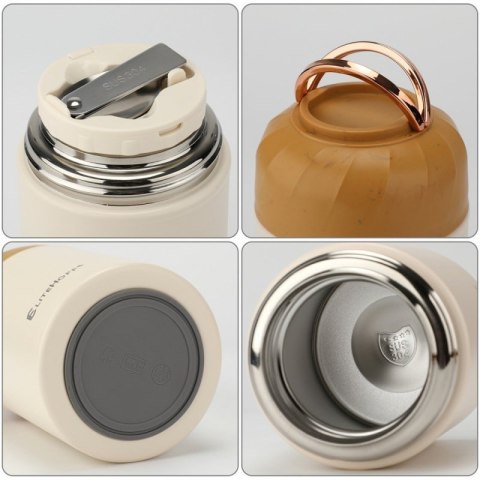 TERMOS OBIADOWY 500ml Z MISKĄ I SKŁADANĄ ŁYŻKĄ E-8250 Elitehoff