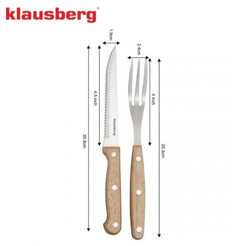 ZESTAW SZTUĆCÓW SZTUĆCE DO STEKÓW 8 szt. KLAUSBERG KB-7976 Klausberg