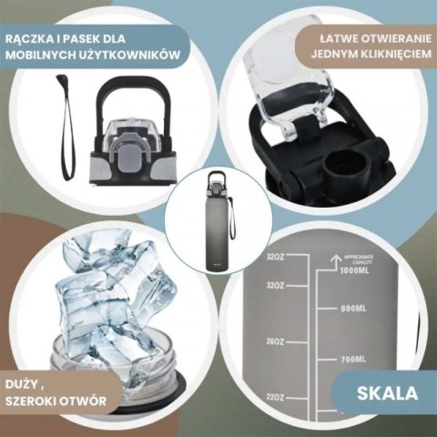 BUTELKA BIDON NA WODĘ 1L KINGHOFF KH-2008 Kinghoff