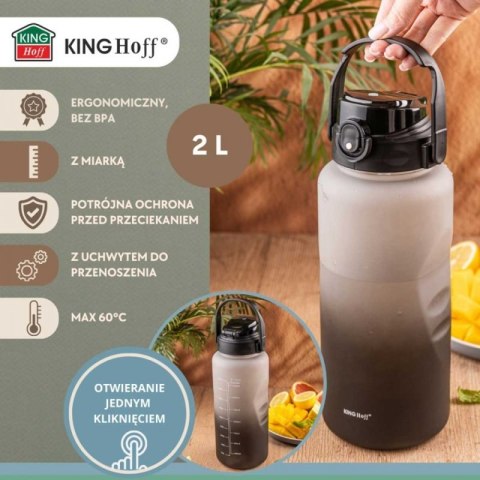 BUTELKA BIDON ZE SŁOMKĄ NA WODĘ 2L KINGHOFF KH-2009 Kinghoff