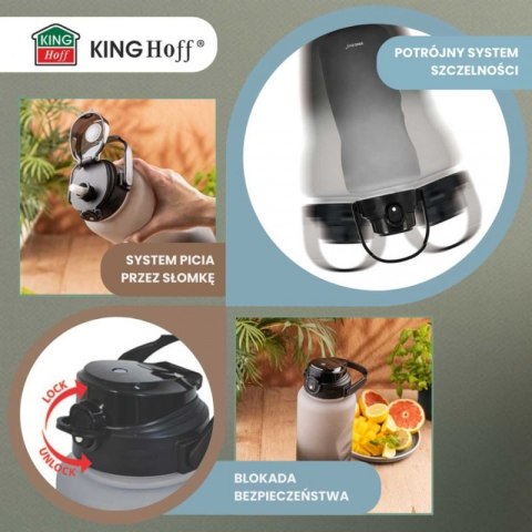 BUTELKA BIDON ZE SŁOMKĄ NA WODĘ 2L KINGHOFF KH-2009 Kinghoff