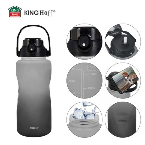 BUTELKA BIDON ZE SŁOMKĄ NA WODĘ 2L KINGHOFF KH-2009 Kinghoff