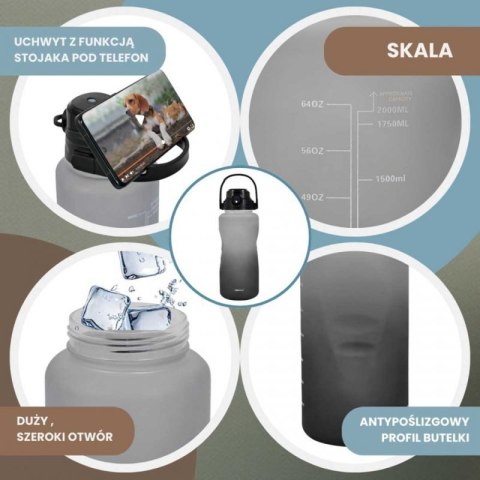 BUTELKA BIDON ZE SŁOMKĄ NA WODĘ 2L KINGHOFF KH-2009 Kinghoff