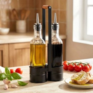 BUTELKI SZKLANE DO OLIWY OCTU 2x 250ml W STOJAKU 229274 Orion