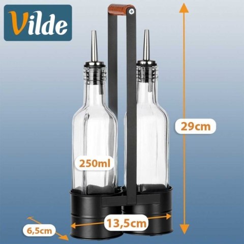 BUTELKI SZKLANE DO OLIWY OCTU 2x 250ml W STOJAKU 229274 Orion