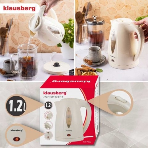 CZAJNIK ELEKTRYCZNY 1,2L KLAUSBERG KB-9002 KREMOWY Klausberg