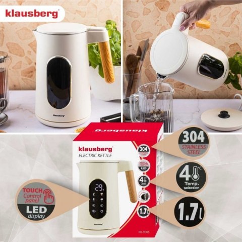 CZAJNIK ELEKTRYCZNY 1,7L KLAUSBERG KB-9005 REGULACJA TEMPERATURY Klausberg