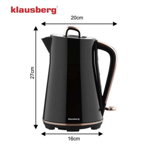 CZAJNIK ELEKTRYCZNY 1,7L KLAUSBERG KB-9015 CZARNY Klausberg