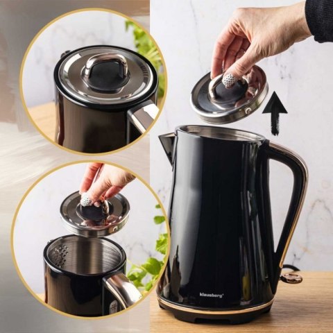 CZAJNIK ELEKTRYCZNY 1,7L KLAUSBERG KB-9015 CZARNY Klausberg