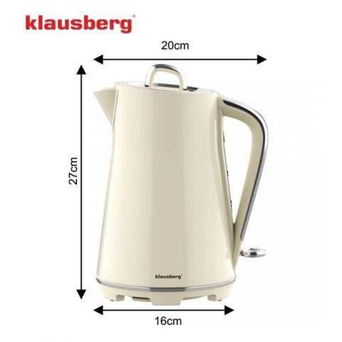 CZAJNIK ELEKTRYCZNY 1,7L KLAUSBERG KB-9016 KREMOWY Klausberg
