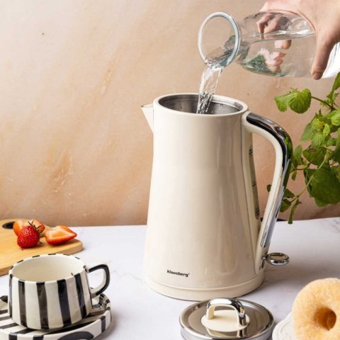 CZAJNIK ELEKTRYCZNY 1,7L KLAUSBERG KB-9016 KREMOWY Klausberg