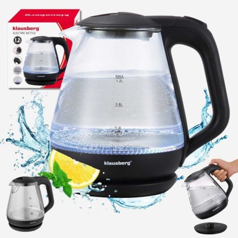 CZAJNIK ELEKTRYCZNY SZKLANY 1,2L KLAUSBERG KB-9003 LED Klausberg