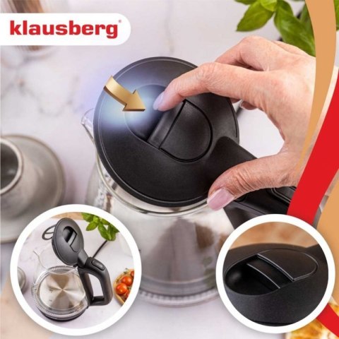 CZAJNIK ELEKTRYCZNY SZKLANY 1,2L KLAUSBERG KB-9003 LED Klausberg