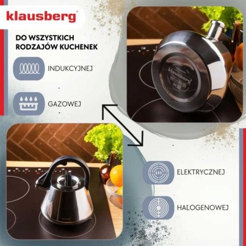 CZAJNIK STALOWY Z GWIZDKIEM 2,5L KLAUSBERG KB-7947 Klausberg