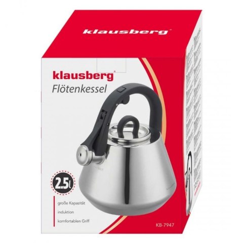 CZAJNIK STALOWY Z GWIZDKIEM 2,5L KLAUSBERG KB-7947 Klausberg