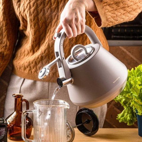 CZAJNIK STALOWY Z GWIZDKIEM 2,5L KLAUSBERG KB-7949 SZARY Klausberg