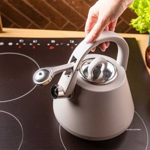 CZAJNIK STALOWY Z GWIZDKIEM 2,5L KLAUSBERG KB-7949 SZARY Klausberg