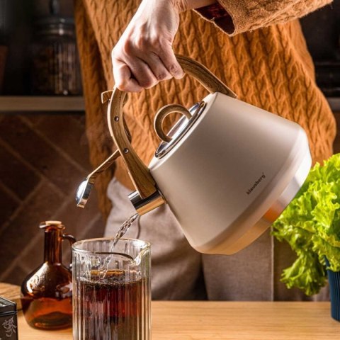 CZAJNIK STALOWY Z GWIZDKIEM 2,5L KLAUSBERG KB-7950 BEŻOWY Klausberg