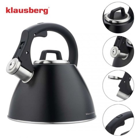 CZAJNIK STALOWY Z GWIZDKIEM 2,5L KLAUSBERG KB-7952 Klausberg