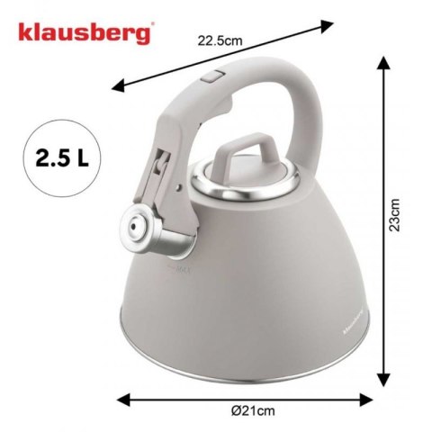 CZAJNIK STALOWY Z GWIZDKIEM 2,5L KLAUSBERG KB-7953 Klausberg