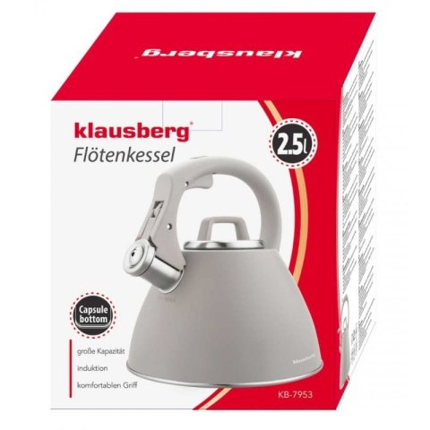 CZAJNIK STALOWY Z GWIZDKIEM 2,5L KLAUSBERG KB-7953 Klausberg