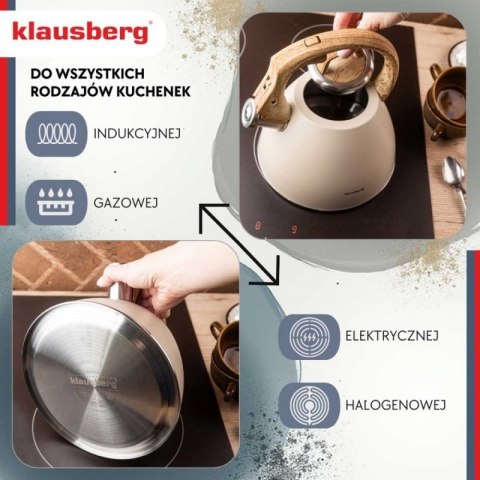 CZAJNIK STALOWY Z GWIZDKIEM 2,5L KLAUSBERG KB-7954 Klausberg