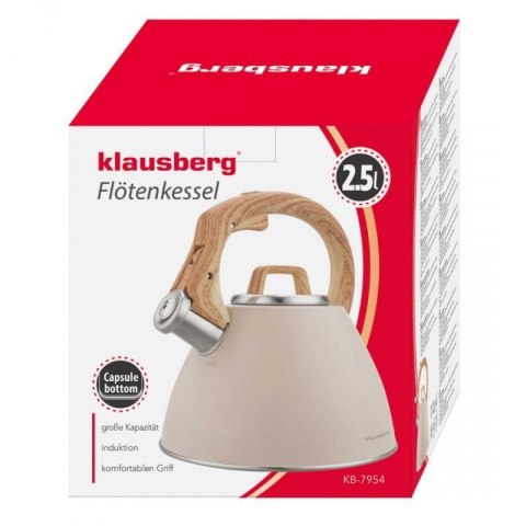 CZAJNIK STALOWY Z GWIZDKIEM 2,5L KLAUSBERG KB-7954 Klausberg