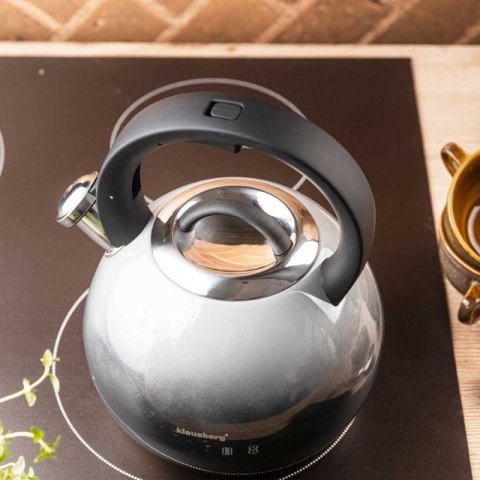 CZAJNIK STALOWY Z GWIZDKIEM 3L KLAUSBERG KB-7955 GRAFITOWY POŁYSK Klausberg