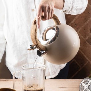 CZAJNIK STALOWY Z GWIZDKIEM 3L KLAUSBERG KB-7956 BEŻOWY MAT Klausberg