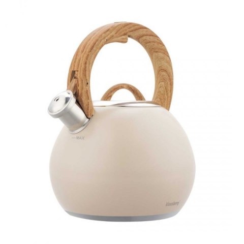 CZAJNIK STALOWY Z GWIZDKIEM 3L KLAUSBERG KB-7956 BEŻOWY MAT Klausberg