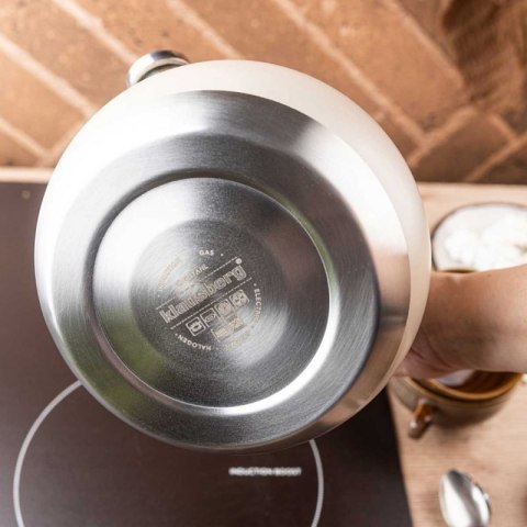 CZAJNIK STALOWY Z GWIZDKIEM 3L KLAUSBERG KB-7956 BEŻOWY MAT Klausberg