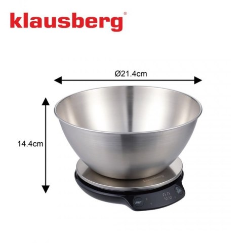 ELEKTRONICZNA WAGA KUCHENNA 5kg/1.8l KLAUSBERG KB-7939 Bluetooth Klausberg