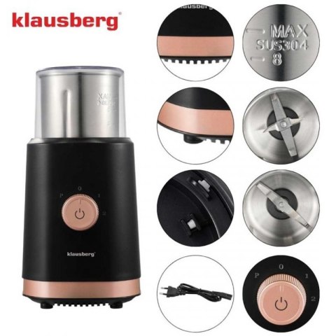 ELEKTRYCZNY MŁYNEK DO KAWY PRZYPRAW OWOCÓW KLAUSBERG KB-7992 Klausberg