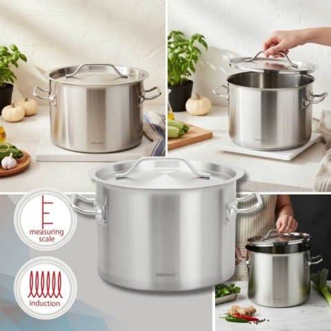 GARNEK GASTRONOMICZNY Z POKRYWĄ STALOWĄ Ø25cm 9L KINGHOFF KH-2021 Kinghoff