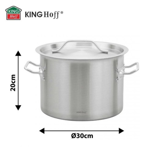 GARNEK GASTRONOMICZNY Z POKRYWĄ STALOWĄ Ø30cm 14L KINGHOFF KH-2022 Kinghoff