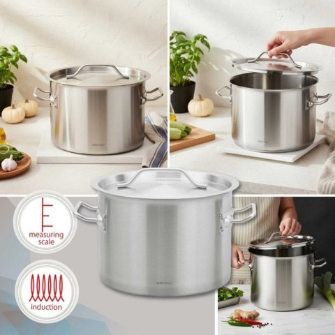 GARNEK GASTRONOMICZNY Z POKRYWĄ STALOWĄ Ø30cm 14L KINGHOFF KH-2022 Kinghoff