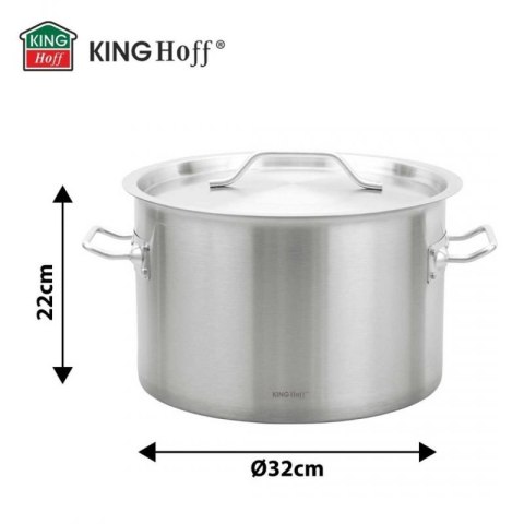 GARNEK GASTRONOMICZNY Z POKRYWĄ STALOWĄ Ø32cm 17L KINGHOFF KH-2023 Kinghoff