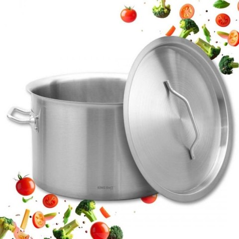 GARNEK GASTRONOMICZNY Z POKRYWĄ STALOWĄ Ø36cm 24L KINGHOFF KH-2024 Kinghoff