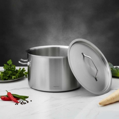 GARNEK GASTRONOMICZNY Z POKRYWĄ STALOWĄ Ø36cm 24L KINGHOFF KH-2024 Kinghoff