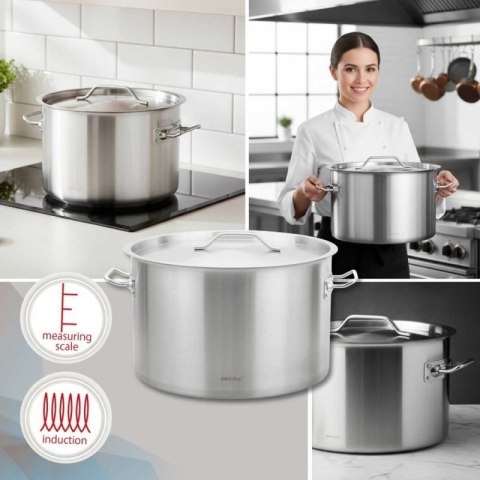 GARNEK GASTRONOMICZNY Z POKRYWĄ STALOWĄ Ø40cm 32L KINGHOFF KH-2026 Kinghoff