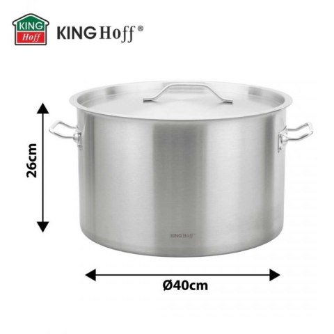 GARNEK GASTRONOMICZNY Z POKRYWĄ STALOWĄ Ø40cm 32L KINGHOFF KH-2026 Kinghoff