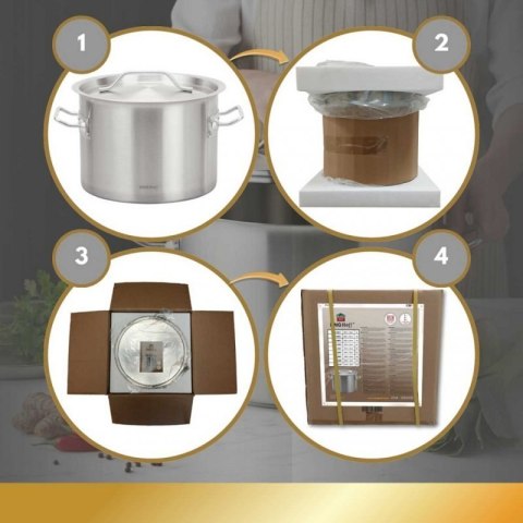 GARNEK GASTRONOMICZNY Z POKRYWĄ STALOWĄ Ø40cm 32L KINGHOFF KH-2026 Kinghoff