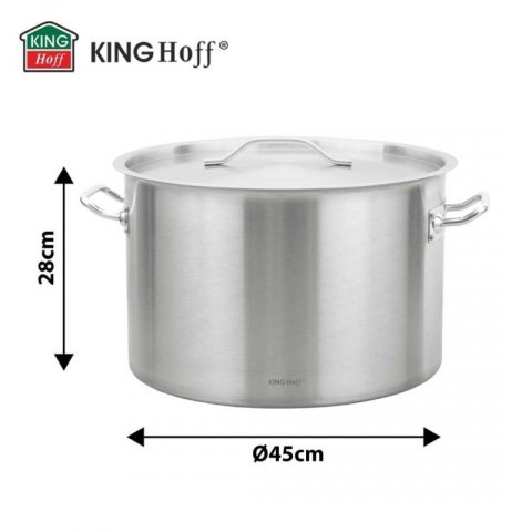 GARNEK GASTRONOMICZNY Z POKRYWĄ STALOWĄ Ø45cm 44L KINGHOFF KH-2027 Kinghoff